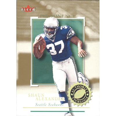 2001 Fleer Authority Prominence 75 #48 Shaun Alexander