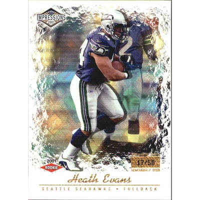 2001 Pacific Impressions Premiere Date #209 Heath Evans