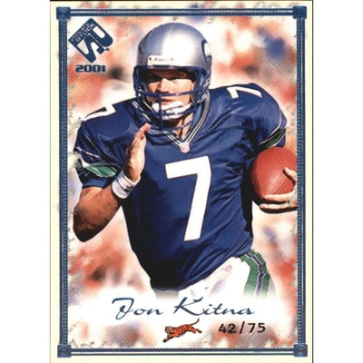 2001 Private Stock Blue Framed #21 Jon Kitna