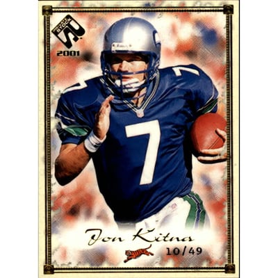 2001 Private Stock Gold Framed #21 Jon Kitna