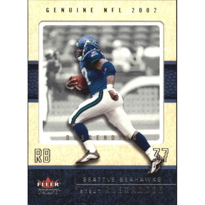 2002 Fleer Genuine Reflection Descending #70 Shaun Alexander/56