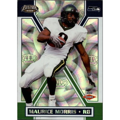 2002 Pacific Exclusive #199 Maurice Morris AU/1045 RC