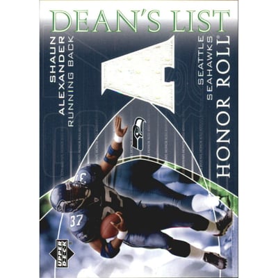 2003 Upper Deck Honor Roll Dean's List #DLSA Shaun Alexander