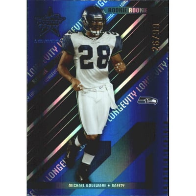 2004 Leaf Rookies and Stars Longevity Sapphire #248 Michael Boulware