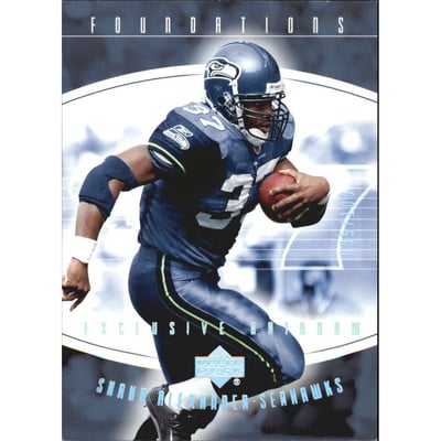 2004 Upper Deck Foundations Exclusive Rainbow Silver #86 Shaun Alexander
