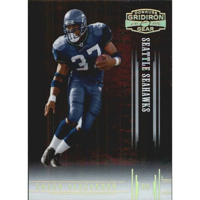 2005 Donruss Gridiron Gear Gold Holofoil #87 Shaun Alexander
