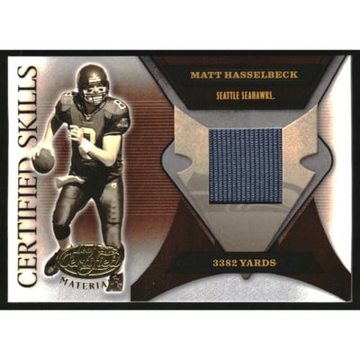 2005 Leaf Certified Materials Certified Skills Jersey #12 Matt Hasselbeck