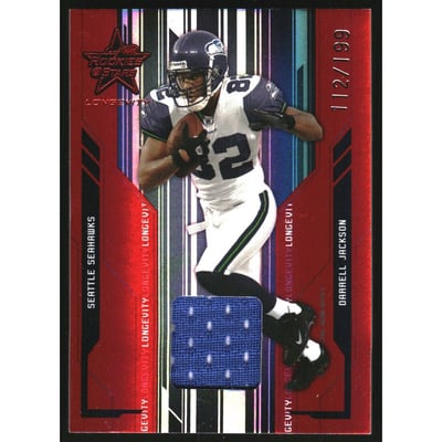 2005 Leaf Rookies and Stars Longevity Materials Ruby #83 Darrell Jackson/199