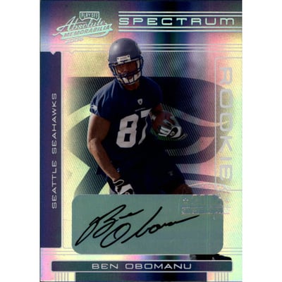 2006 Absolute Memorabilia Spectrum Silver Autographs #166 Ben Obomanu/100