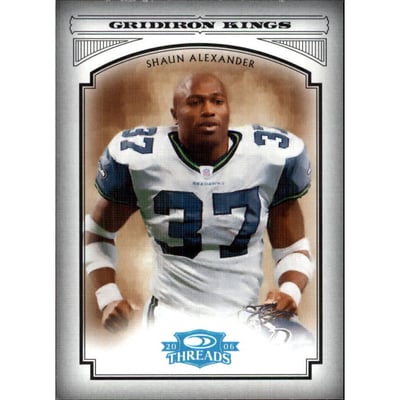 2006 Donruss Threads Pro Gridiron Kings Platinum #48 Shaun Alexander