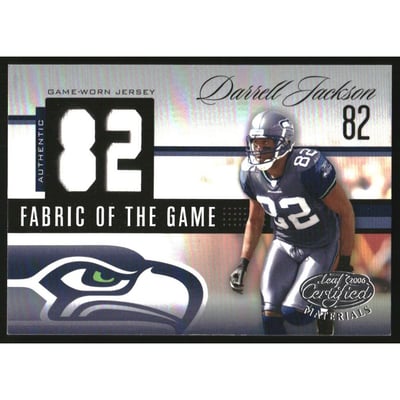 2006 Leaf Certified Materials Fabric of the Game Jersey Number #FOTG88 Darrell Jackson/82