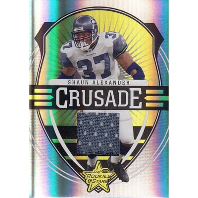 2006 Leaf Rookies and Stars Crusade Materials #10 Shaun Alexander/200