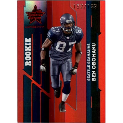 2006 Leaf Rookies and Stars Longevity Target Ruby Parallel #113 Ben Obomanu