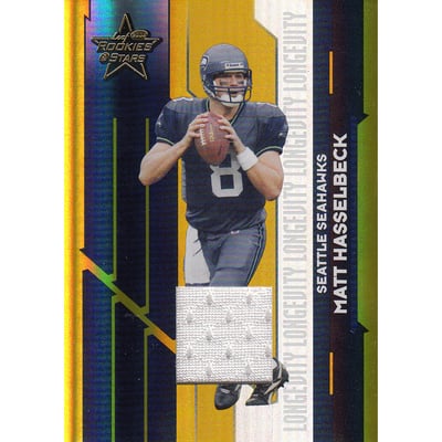 2006 Leaf Rookies and Stars Materials Longevity Gold #91 Matt Hasselbeck