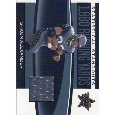 2006 Leaf Rookies and Stars Statistical Standouts Materials #SS17 Shaun Alexander