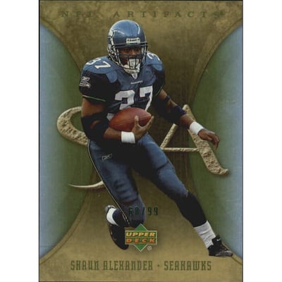 2007 Artifacts Green #87 Shaun Alexander