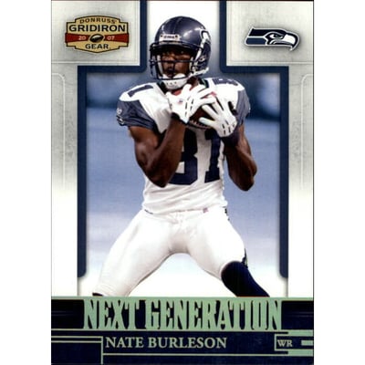 2007 Donruss Gridiron Gear Next Generation Gold Holofoil #40 Nate Burleson