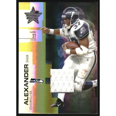 2007 Leaf Rookies and Stars Materials Gold #50 Shaun Alexander/185