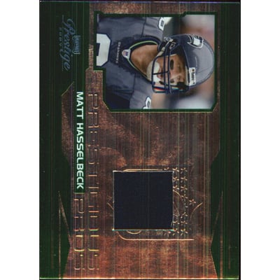 2007 Playoff Prestige Prestigious Pros Materials Green #26 Matt Hasselbeck
