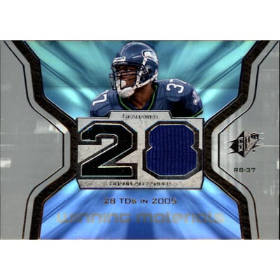 2007 SPx Winning Materials Stat #WMSSA Shaun Alexander
