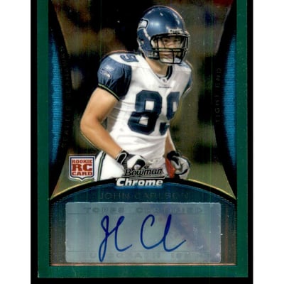 2008 Bowman Chrome Rookie Autographs Green #BC83 John Carlson