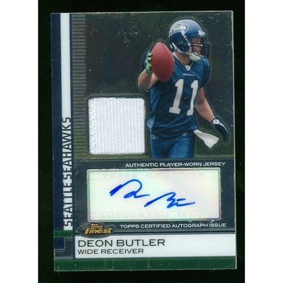 2009 Finest Rookie Jersey Autographs #96 Deon Butler/409
