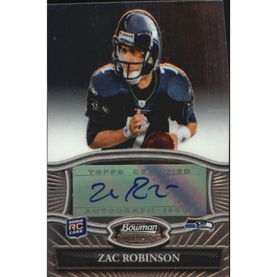 2010 Bowman Sterling #BSAZR Zac Robinson AU D