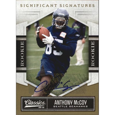 2010 Classics Significant Signatures Gold #106 Anthony McCoy/499