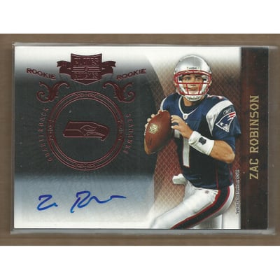 2010 Panini Plates and Patches #200 Zac Robinson AU/549 RC
