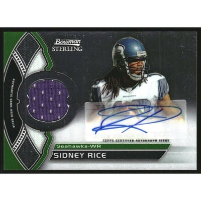 2011 Bowman Sterling #BSARSRI Sidney Rice JSY AU