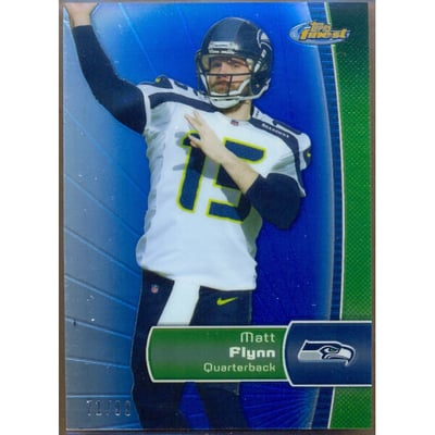 2012 Finest Blue Refractors #86 Matt Flynn