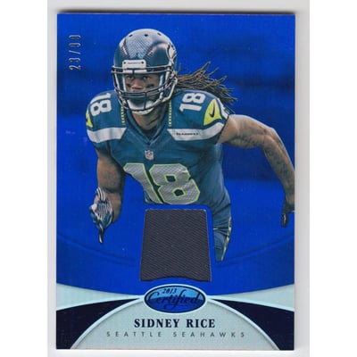 2013 Certified Mirror Blue Materials #87 Sidney Rice/99