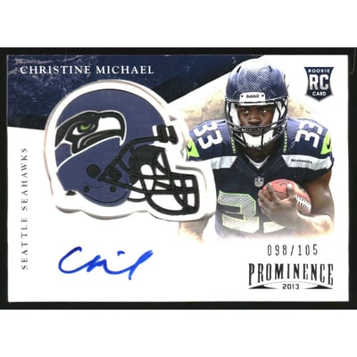 2013 Panini Prominence Rookie Team Helmet Autographs #114 Christine Michael/105
