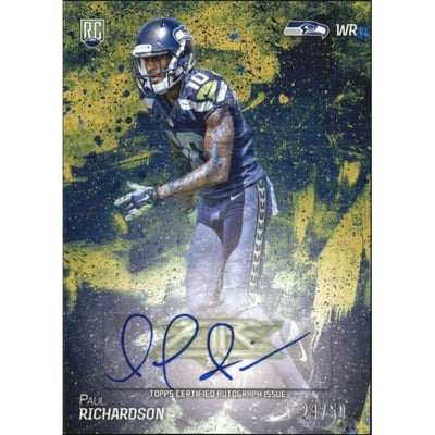 2014 Topps Fire Rookie Autographs Gold #111 Paul Richardson EXCH