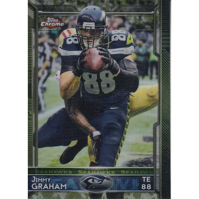 2015 Topps Chrome Mini Camo Refractors #25 Jimmy Graham