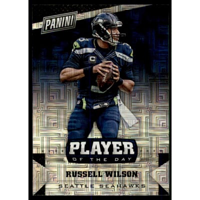 2016 Panini Player of the Day Escher Squares #19 Russell Wilson