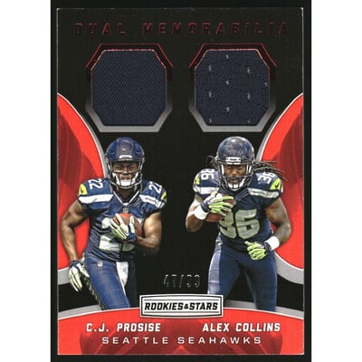2016 Rookies and Stars Dual Jerseys #26 Alex Collins/C.J. Prosise