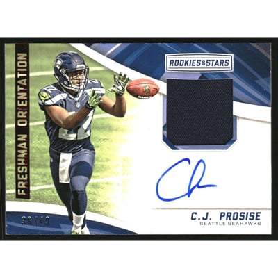 2016 Rookies and Stars Freshman Orientation Jersey Autographs #FOCP C.J. Prosise