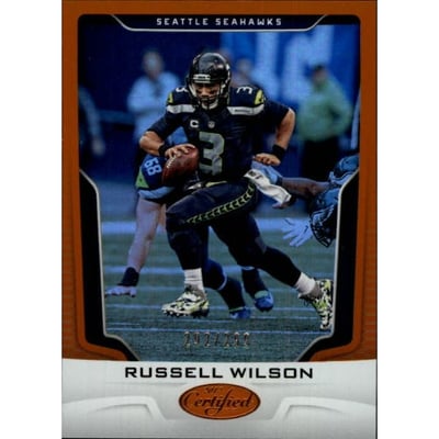 2017 Certified Mirror Orange #3 Russell Wilson