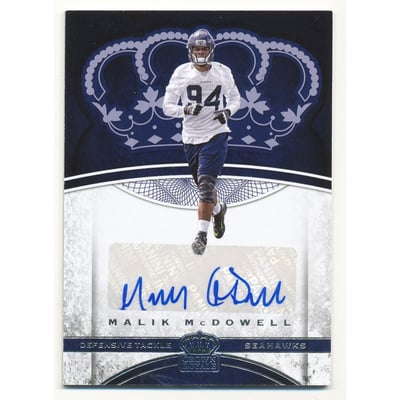 2017 Crown Royale Platinum Rookie Autographs #34 Malik McDowell