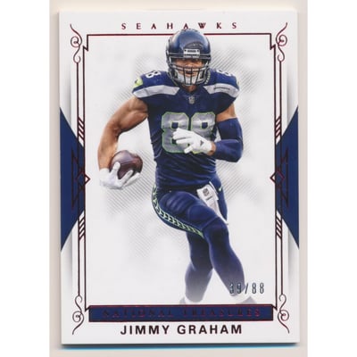 2017 Panini National Treasures Red Jersey Number #52 Jimmy Graham/88