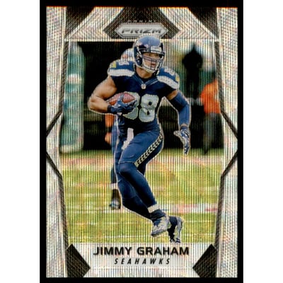 2017 Panini Prizm Prizms Blue Wave #19 Jimmy Graham