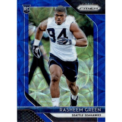 2018 Panini Prizm Prizms Blue Scope #300 Rasheem Green