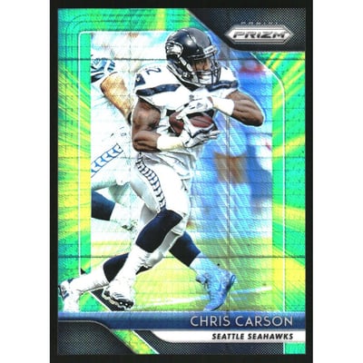 2018 Panini Prizm Prizms Hyper #24 Chris Carson