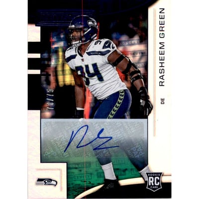 2018 Rookies and Stars Rookies Longevity Signatures Blue #169 Rasheem Green/75