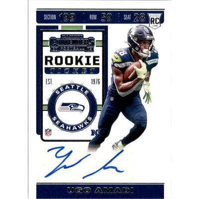 2019 Panini Contenders #221 Ugo Amadi AU RC