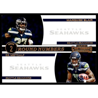 2019 Panini Contenders Round Numbers Gold #7 D.K. Metcalf/Marquise Blair