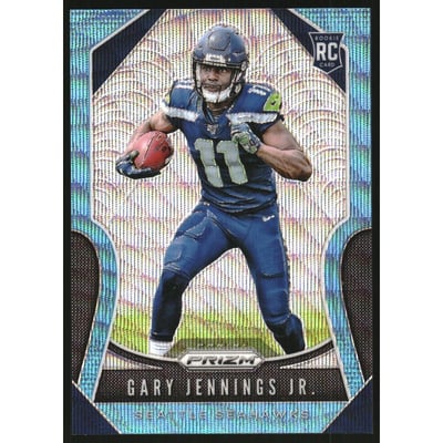 2019 Panini Prizm Prizms Blue Wave #355 Gary Jennings Jr.