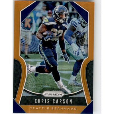 2019 Panini Prizm Prizms Orange #259 Chris Carson