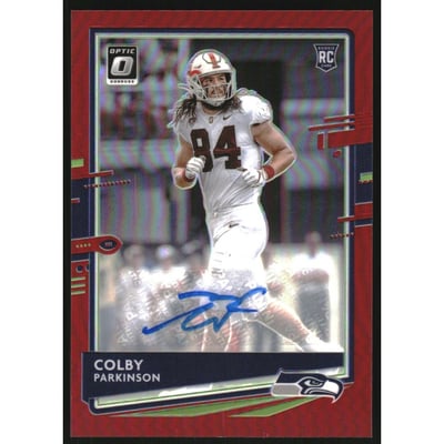 2020 Donruss Optic Rookies Autographs Red #127 Colby Parkinson/50